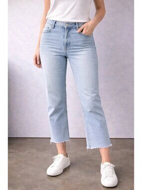 Loft The Super Soft Girlfriend Jean Crop Medium Wash Size 8